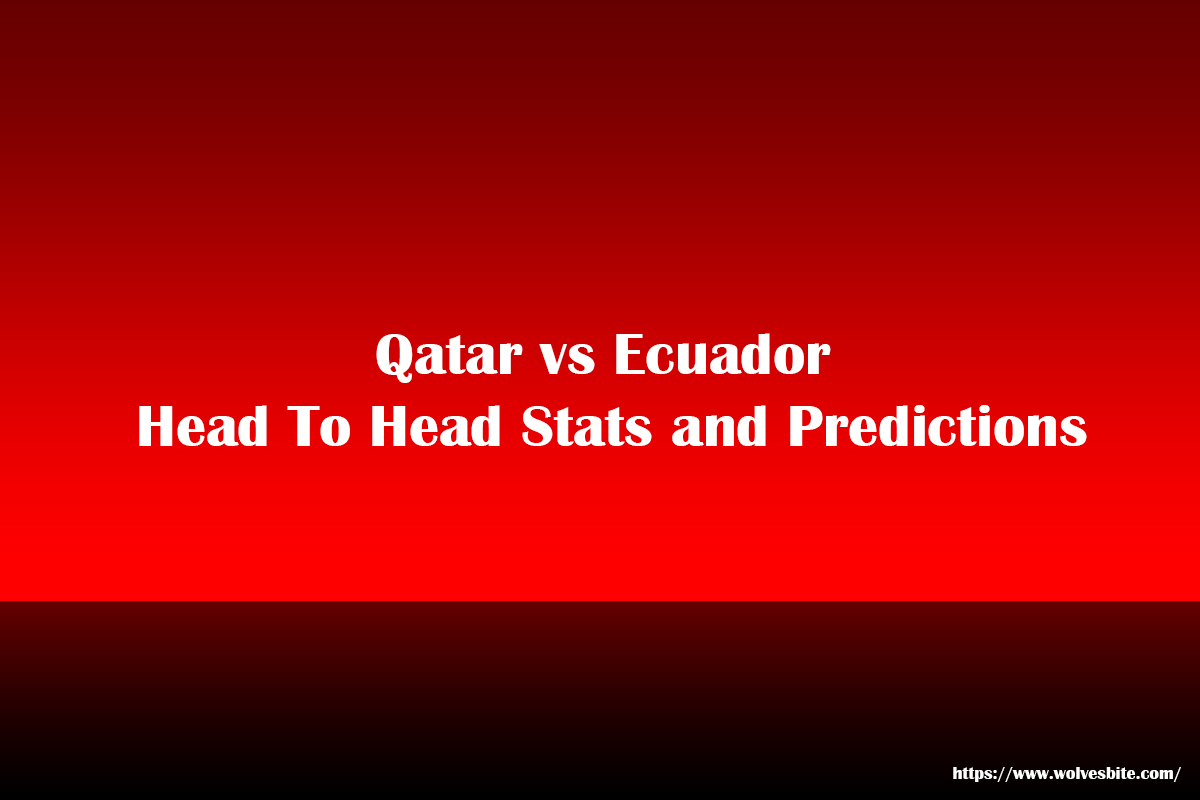 Qatar vs Ecuador Head To Head Stats